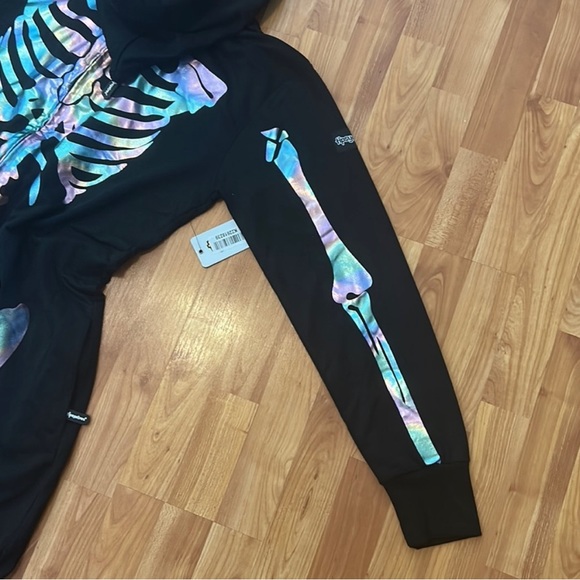 Iridescent Holographic Skeleton Costume M NWT - Picture 8 of 12